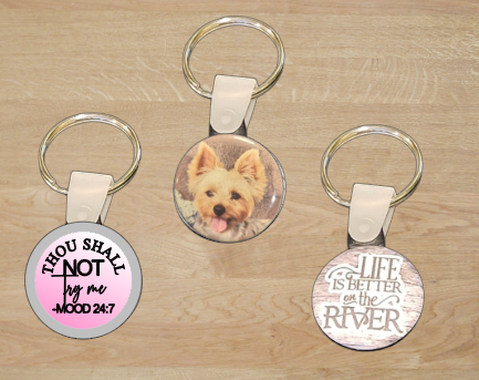 1" Personalized Photo Keychain